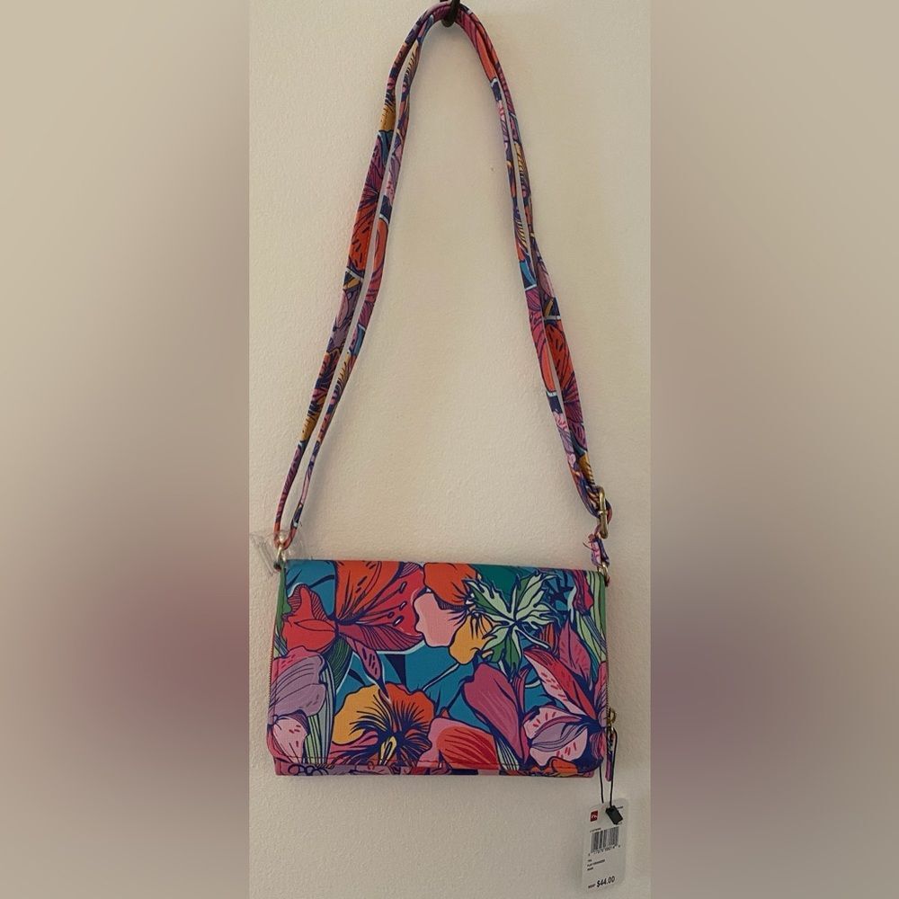 Floral Crossbody Bag in Multicolor - Women's Shoulder Purse